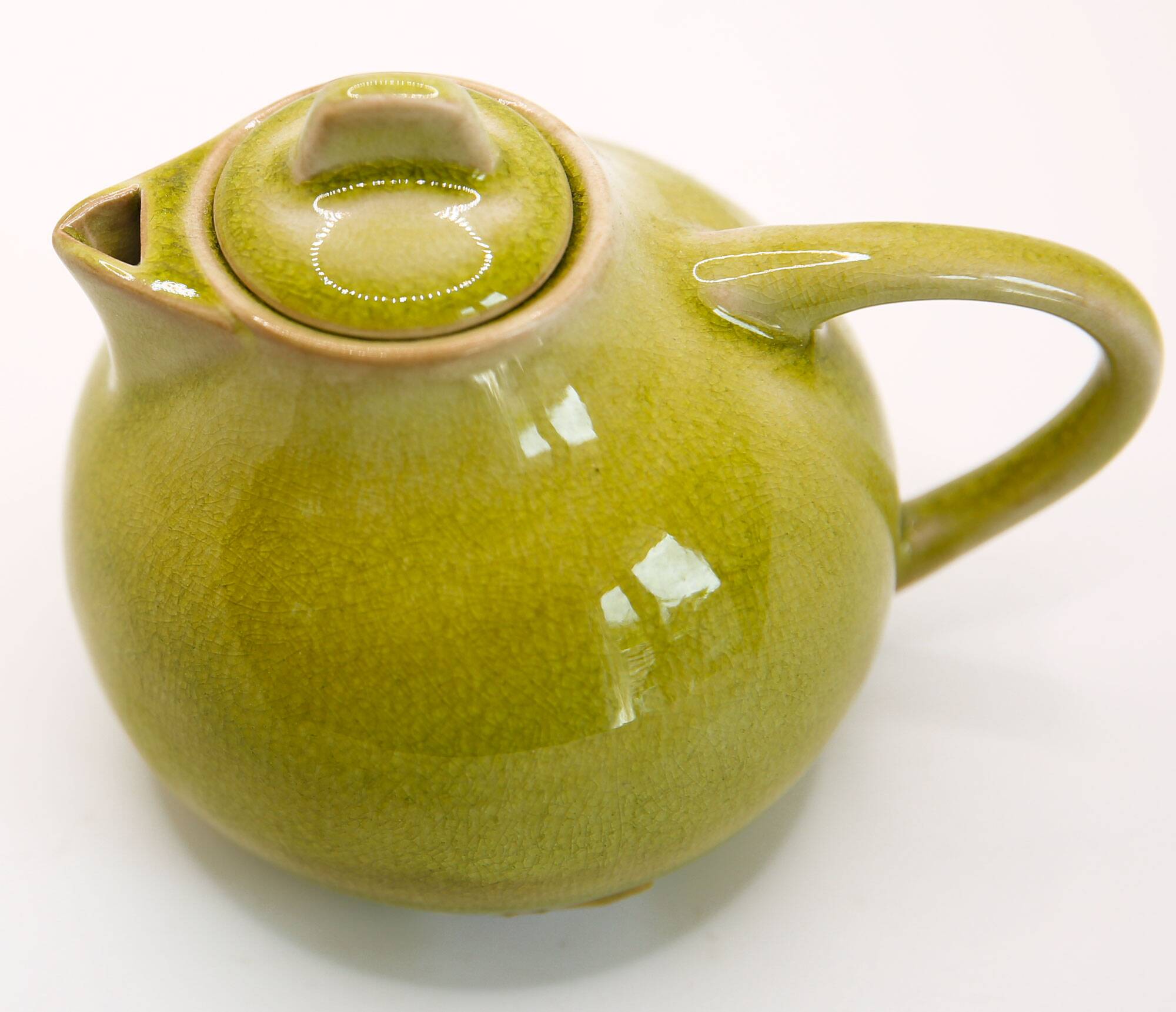 Artisanal lime green teapot Jars