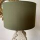 Lampe bois patiné blanc d’ivoire