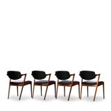 Danish Design Rosewood Reupholstered Z-chair by Kai Kristiansen, set of 4