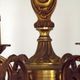 French Vintage Traditional Bronze 6 Light Chandelier Acanthus Leaf Detail 4565