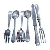 Coffret couverts à servir Frionnet François en metal argenté
