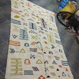 Azilal rug with geometric diamonds