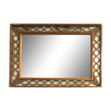 1940 style mirror in open gilded wood