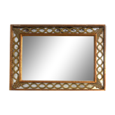 1940 style mirror in open gilded wood