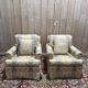 Paire de fauteuils anglais en soierie