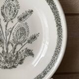 Set of 6 soup plates with thistles