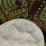 Fauteuil Emmanuelle peacock en rotin