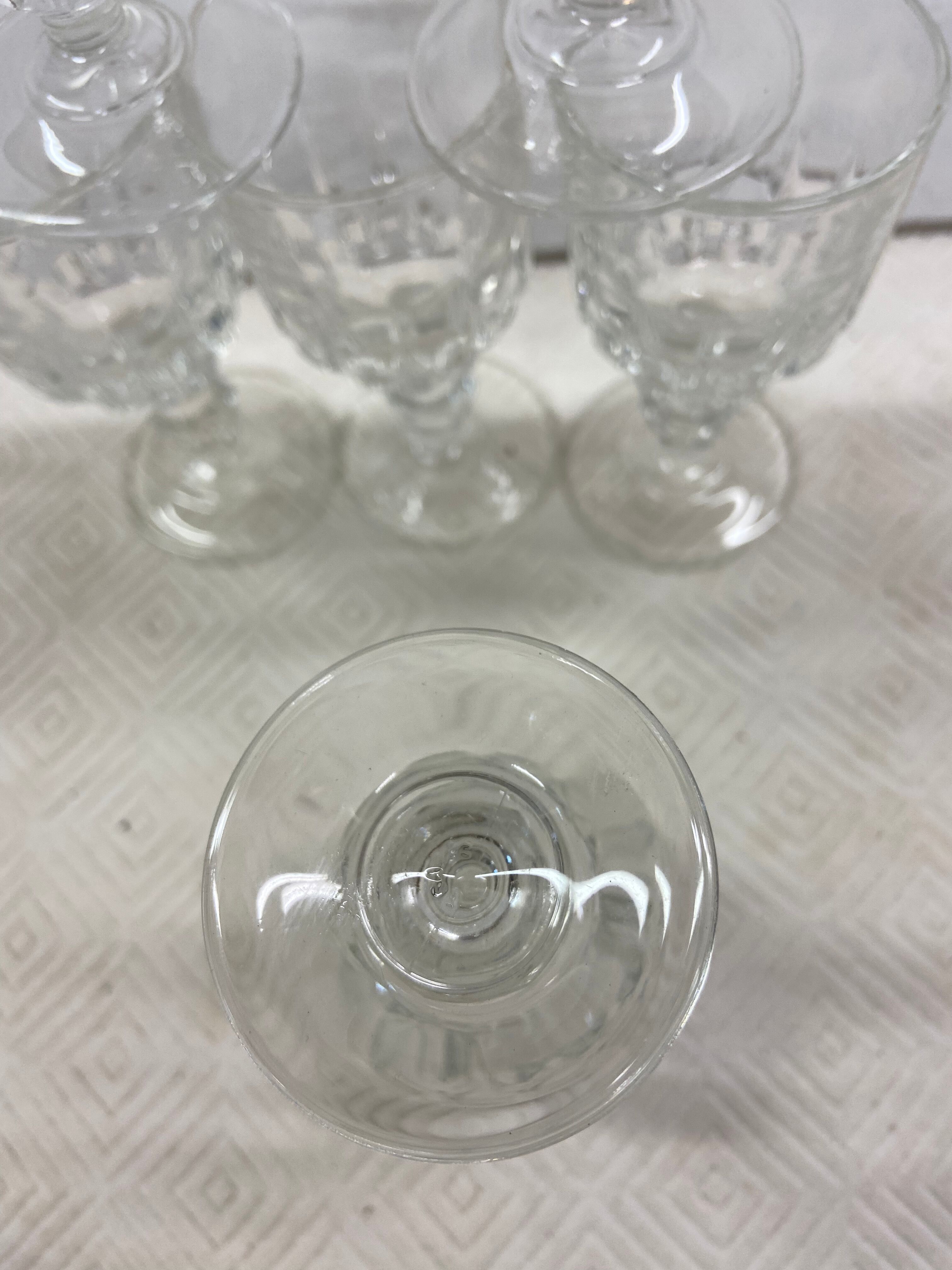 Set of 6 digestive glasses
