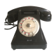 Téléphone PTT en bakélite noir vintage