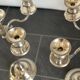 Paire de candélabres en métal extra larges