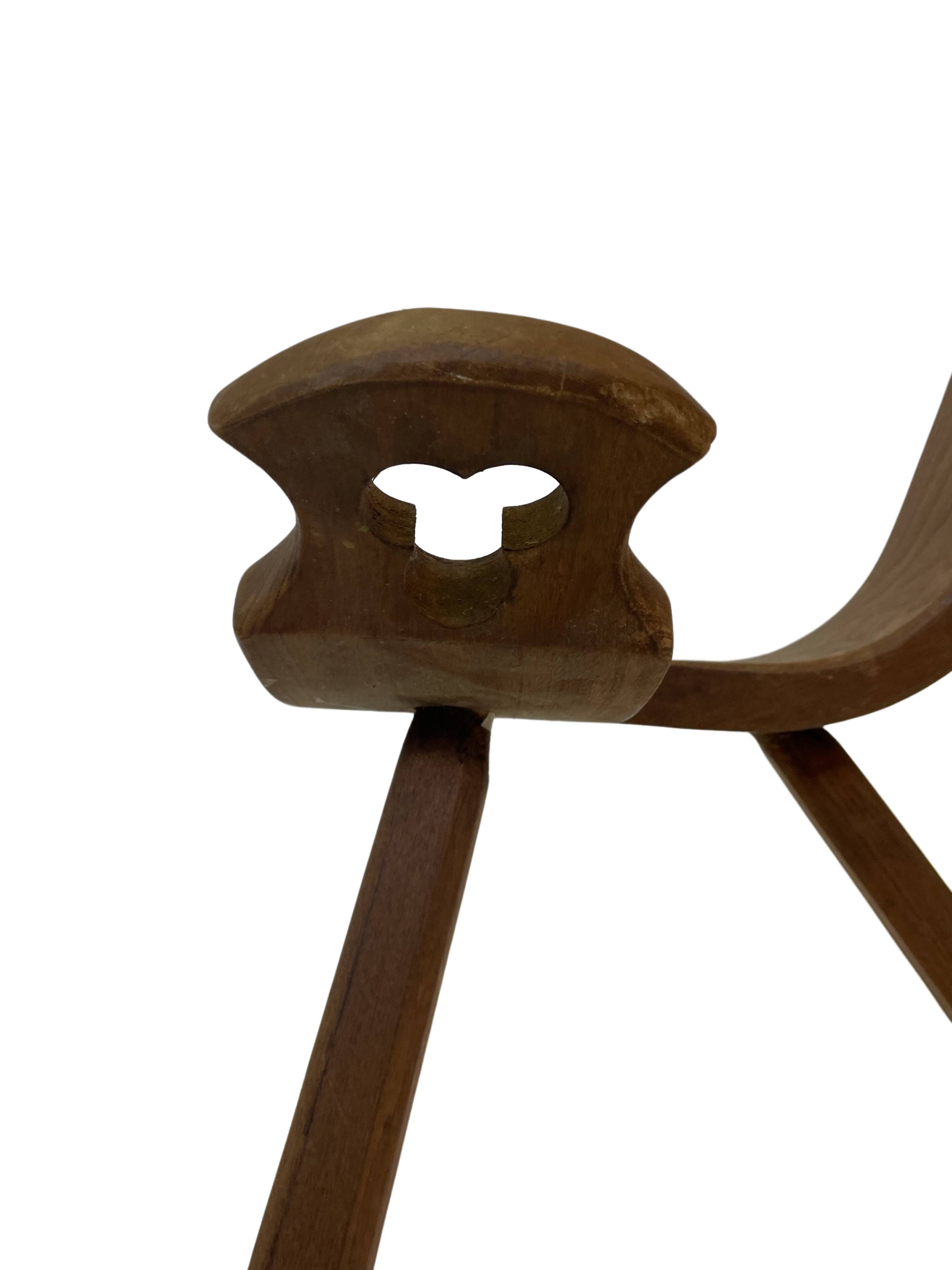 Vintage Spanish chair  stool brutalist design