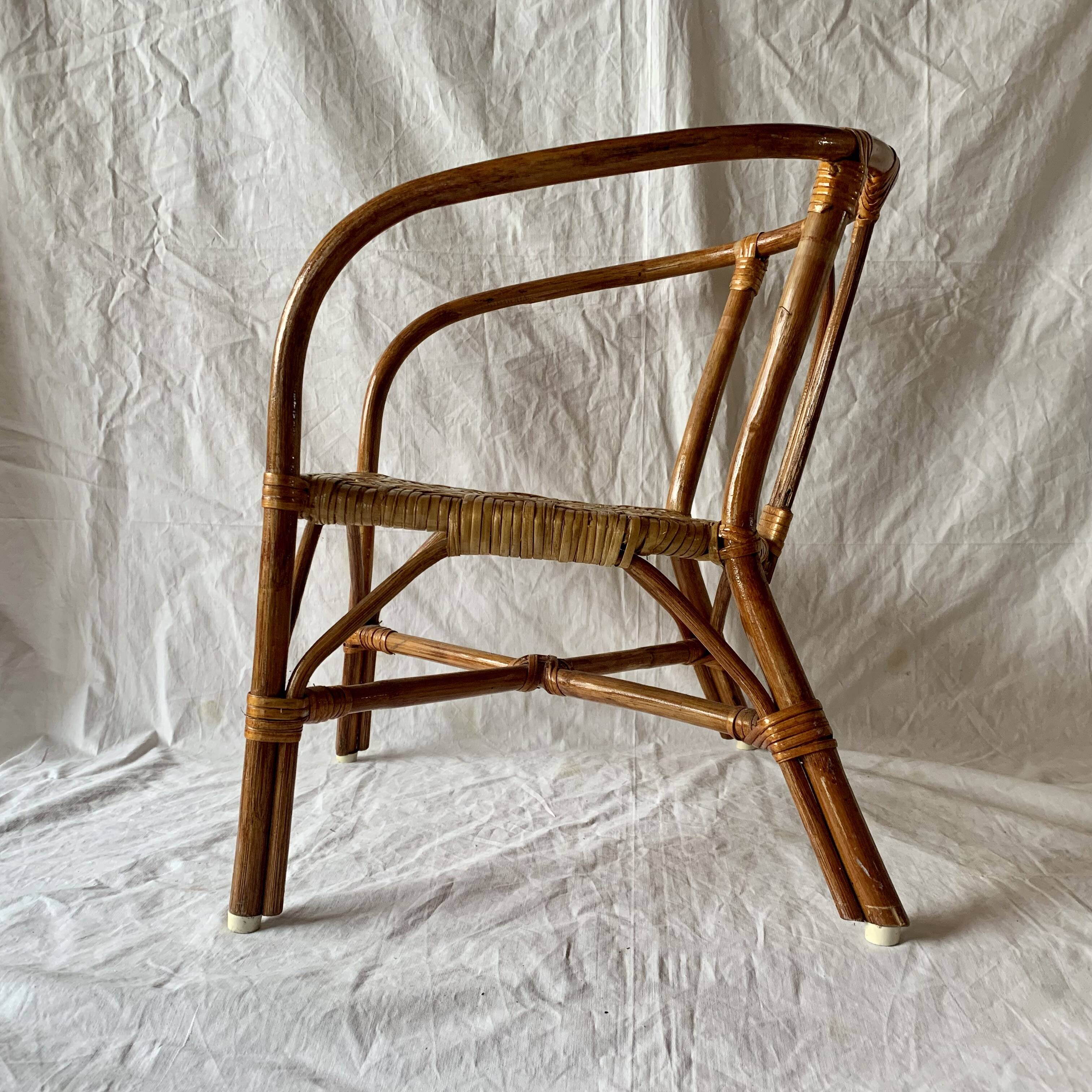 Vintage bamboo children's chair