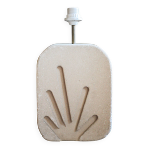 Lampe de table en pierre - blanche