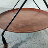 Scandinavian teak and metal dessert by Paul Nagel, Made in sweden 60s