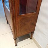 Large showcase 1 door in Louis XVI style marquetry