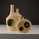 Pair of sculptural ceramic vases by Nikos Dazelidis, Greece, 1970s.
