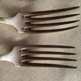 Silver-plated forks with hallmarks