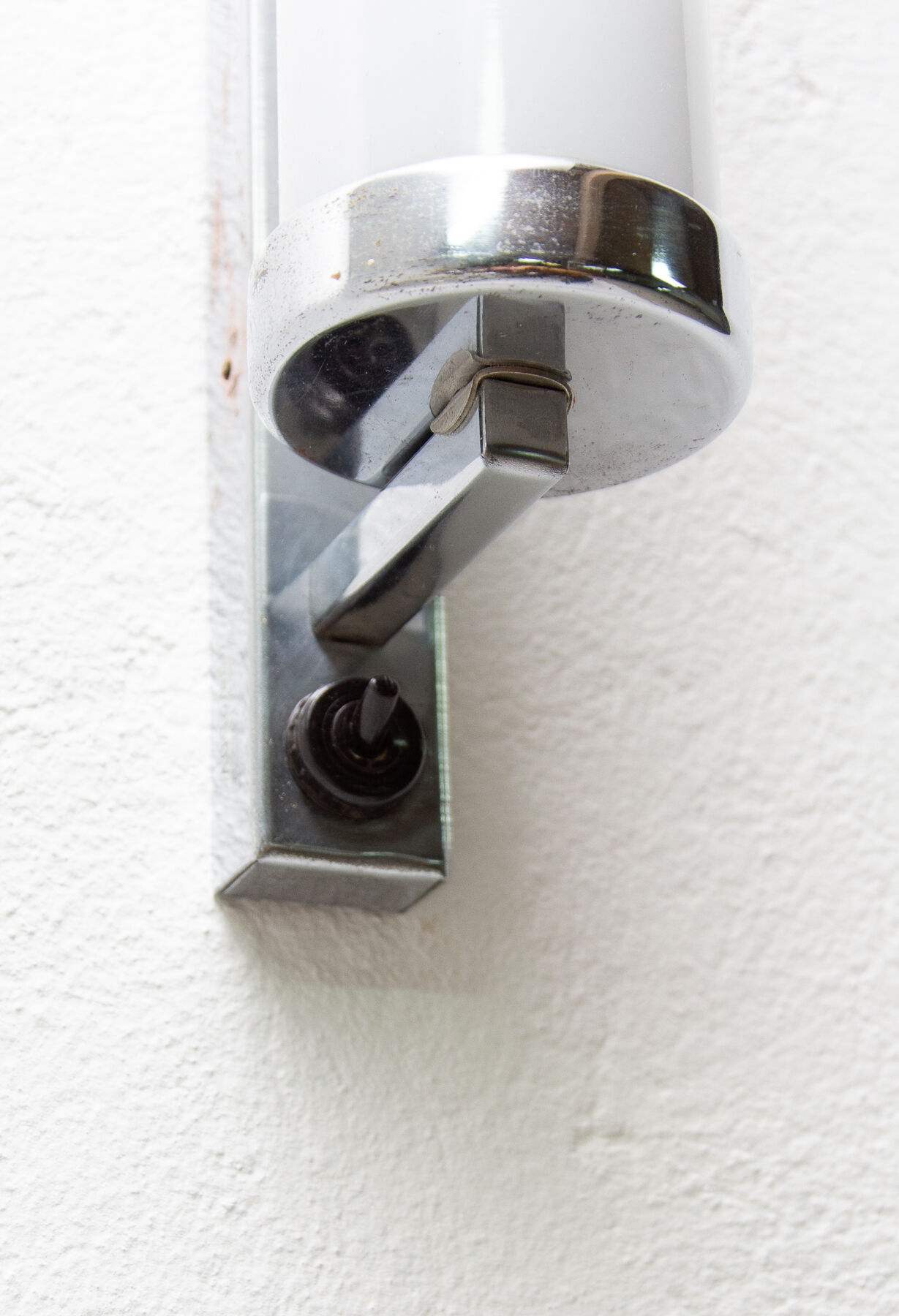 Bauhaus chromed roll wall lamp, 1930´s, Bohemia