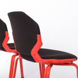 Space Age Chairs Set of 4, Fröscher Stacking Chairs, 1980s German Design