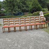 Table monastère en chêne massif avec 8 chaises