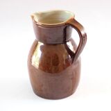 Brown enamel pitcher