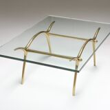 Table basse Hollywood Regency en Bronze par Kouloufi  1970
