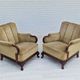 1950s, Danish design, set of armchairs, teak wood, velour, original condition.