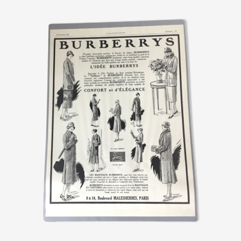 Vintage advertising to frame burberrys