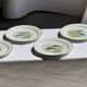 Set of 6 vintage Limoges porcelain plates with fish design.