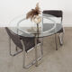 Glass table, Italian design, 1980s, made in Italy