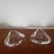 Set of 2 glass candle holders