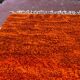Large Beni Ouarain Rug 260x260 cm – Vibrant Orange Wool, Unique Piece