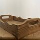 Old solid wood presentation tray