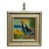 Mid-Century Oil on Panel – “ Birds” by Unknown, Vintage & Framed 11 × 11 cm