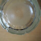 1950s Italian Pressed Glass Vase With Leaf Pattern