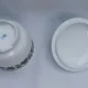 Vintage Meissen porcelain bonbonniere / lidded sugar bowl with vine leaf design, 1930s
