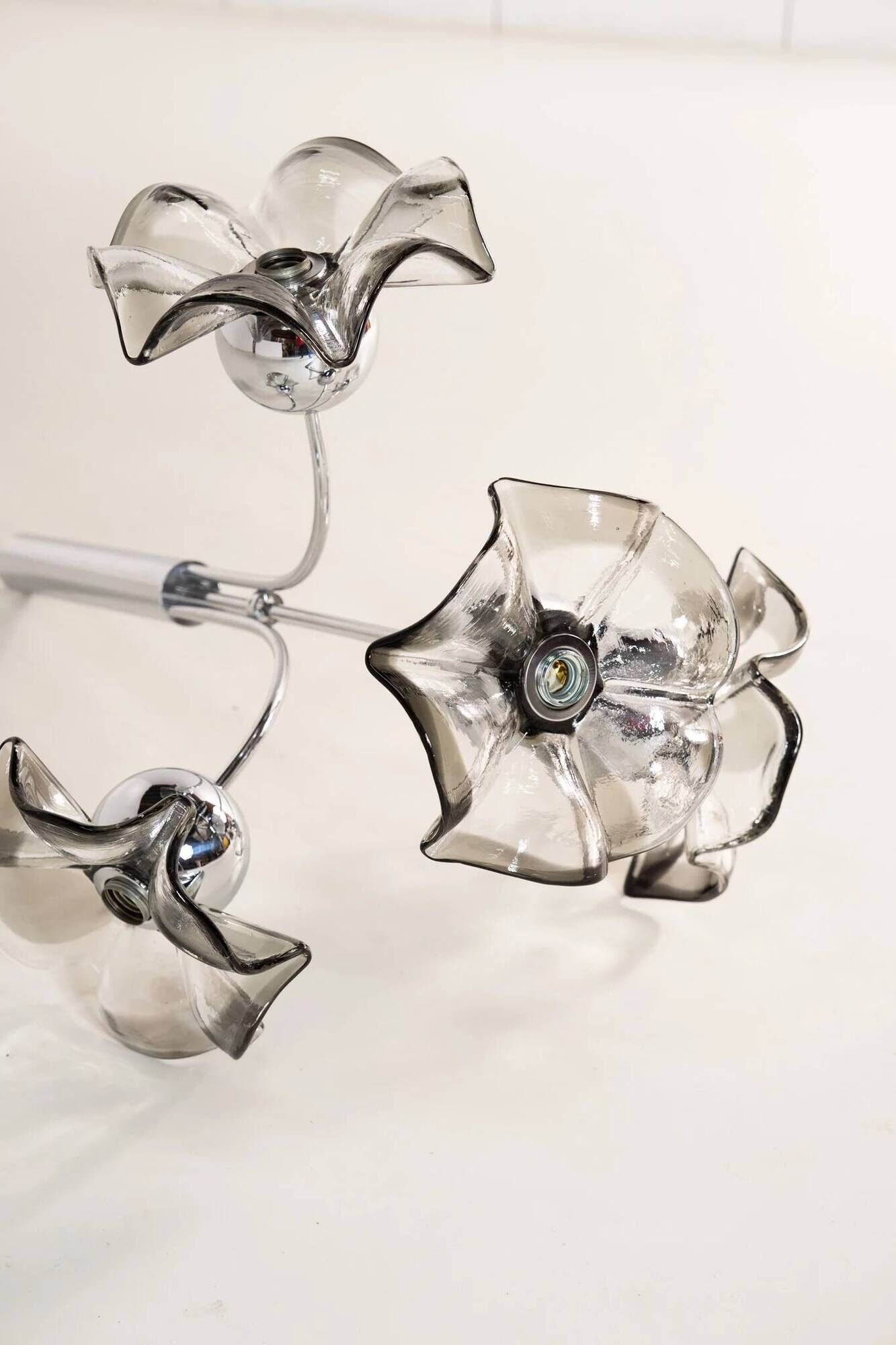 SILVER & GLASS TRIPLET HANGLAMP