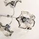 SILVER & GLASS TRIPLET HANGLAMP