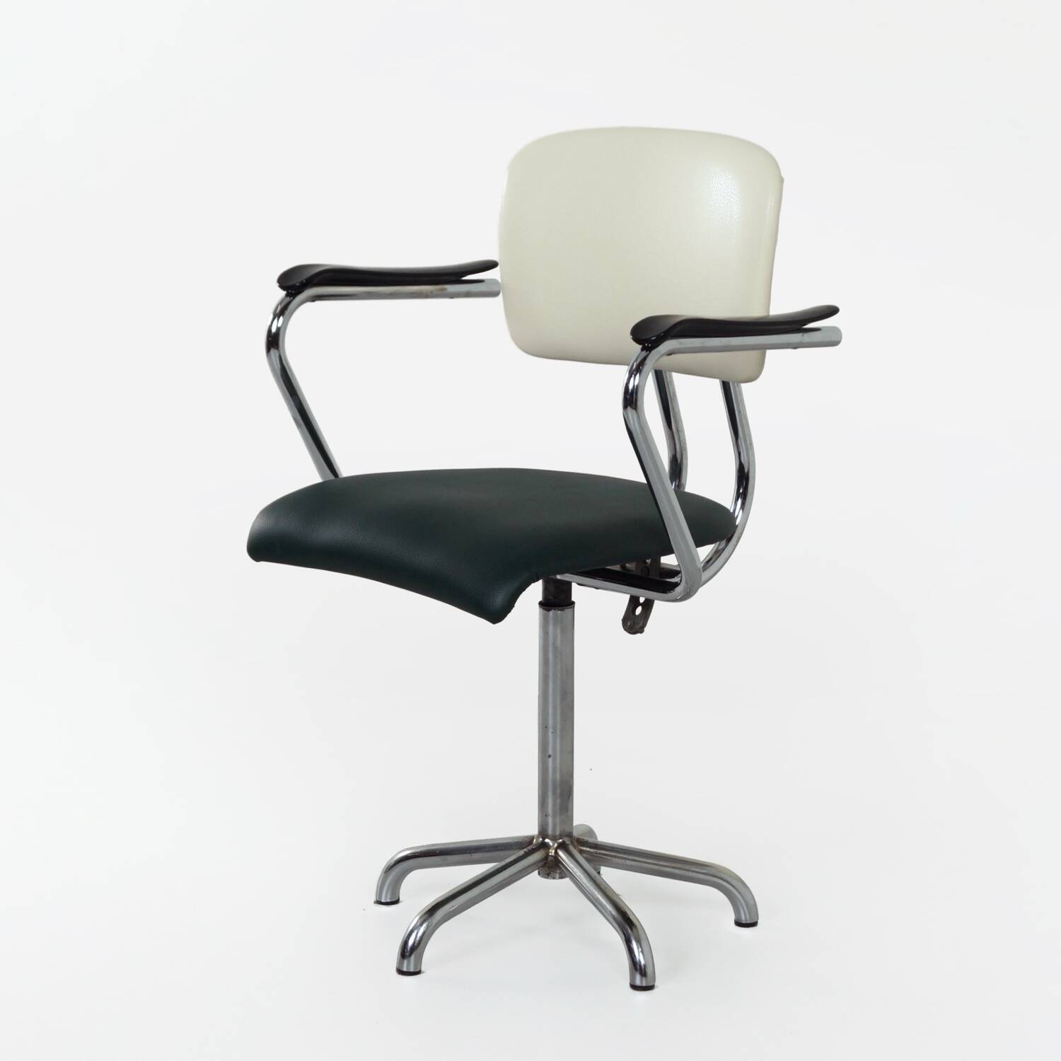 Industrial office chair with armrests by toon de wit for de wit, 1950s | gr
