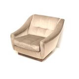 Vintage velvet armchair from the 70s