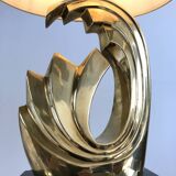 Lampe de salon en laiton doré