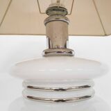 White chrome and opal table light by Leclaire and Schafer, Germany, 1970's