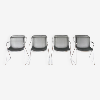 4 fauteuils Pénélope par Charles Pollock pour Castelli