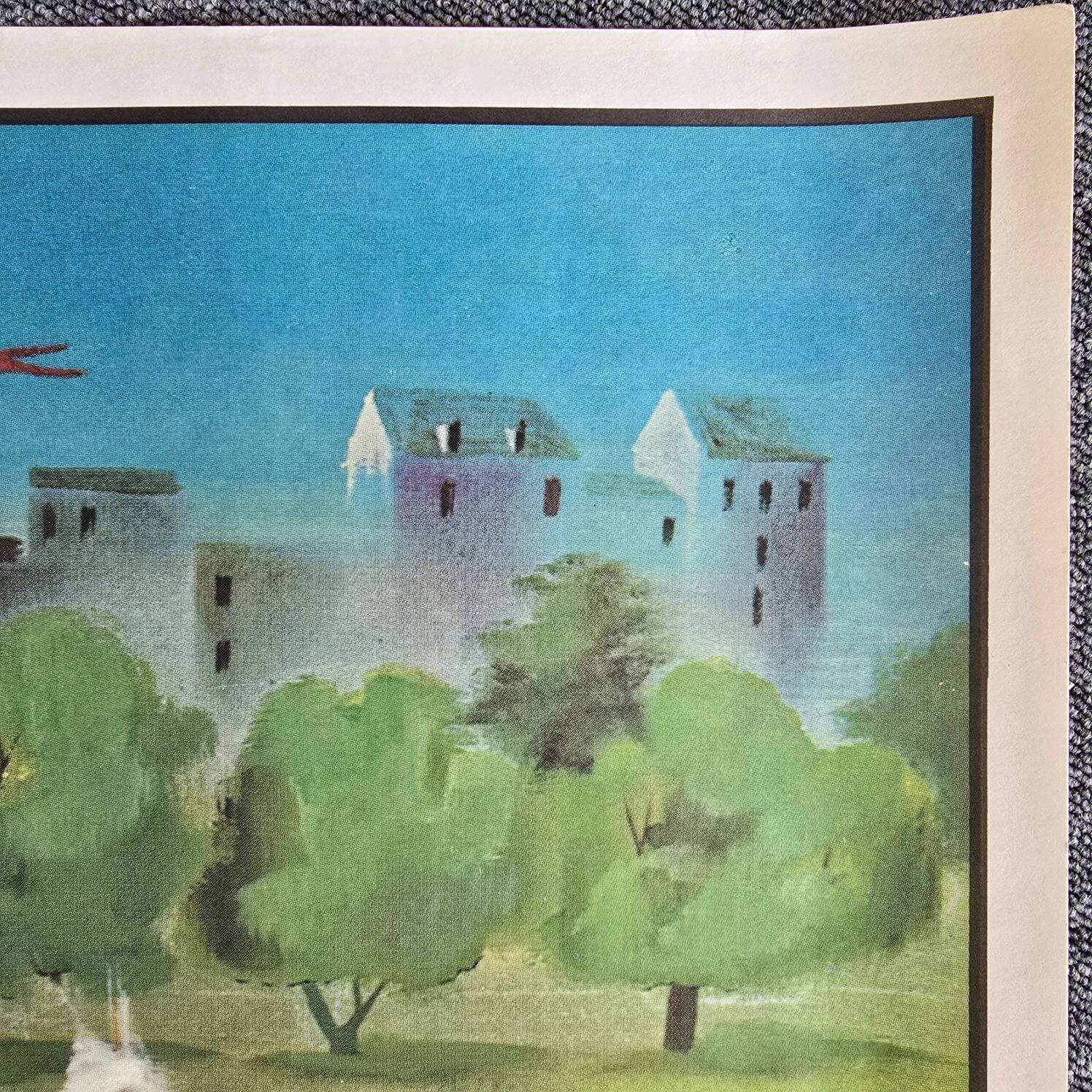 Old school poster Ogé-Hachette The Stadium & The Menagerie – 1960s