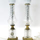 Paire de lampes de table néo-classique cristal d'albret