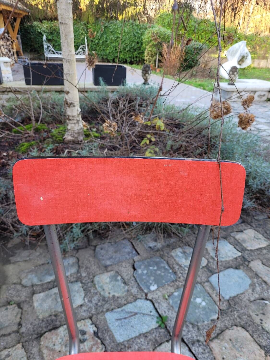 Red formica chair