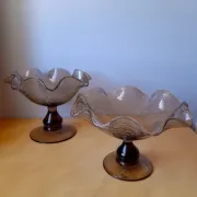 Coupe en Verre Soufflé Bullé Riom 1960