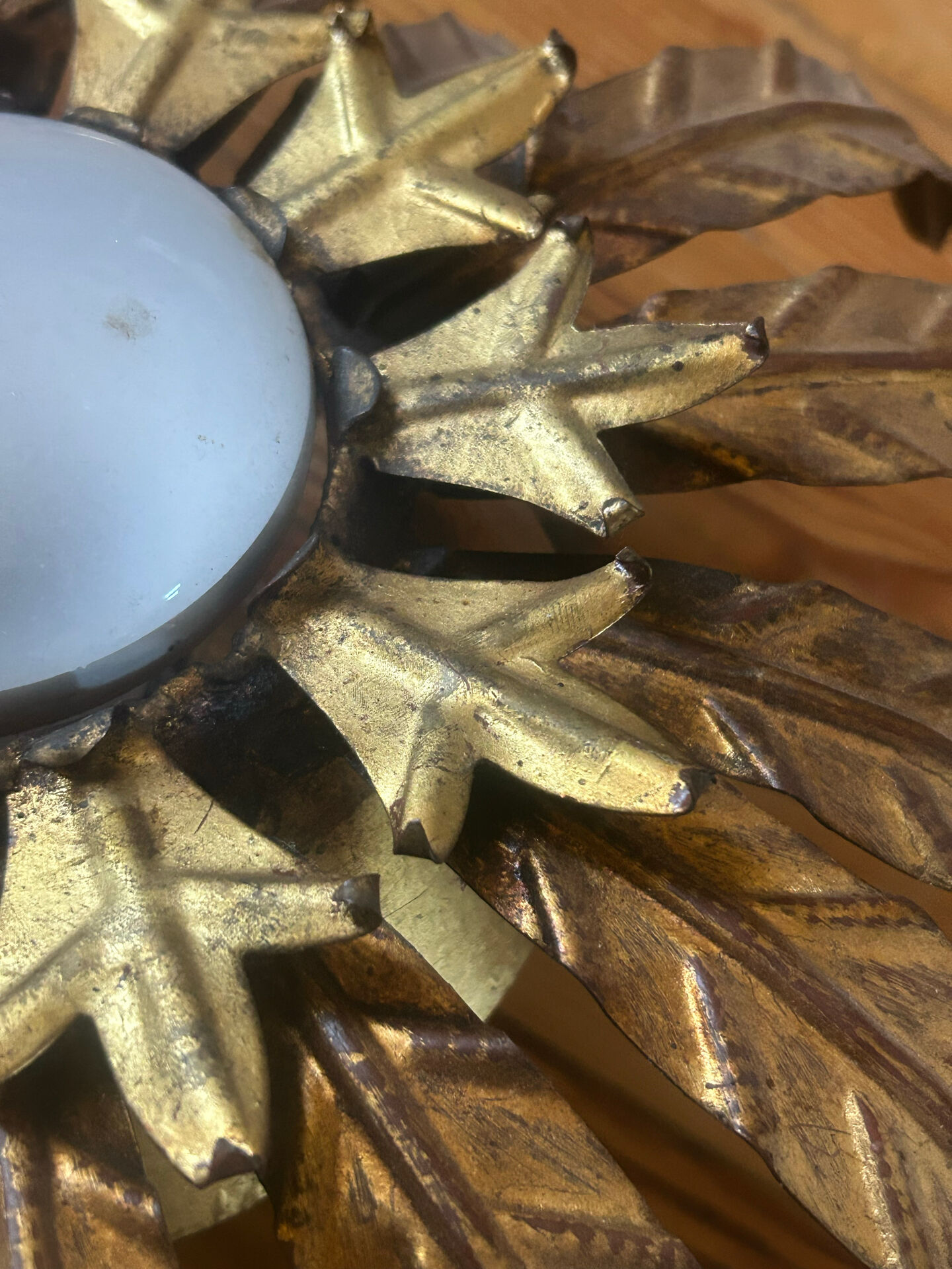 70s sun ceiling light