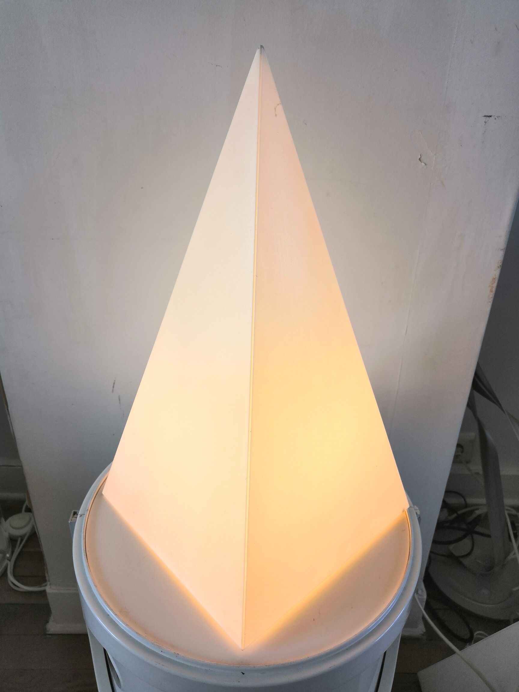 Pyramid lamp signed Woja Holland from the 70s
