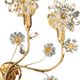 Palwa Hollywood Regency vergoldet Wandlampe Messing Swarovski Kristallen